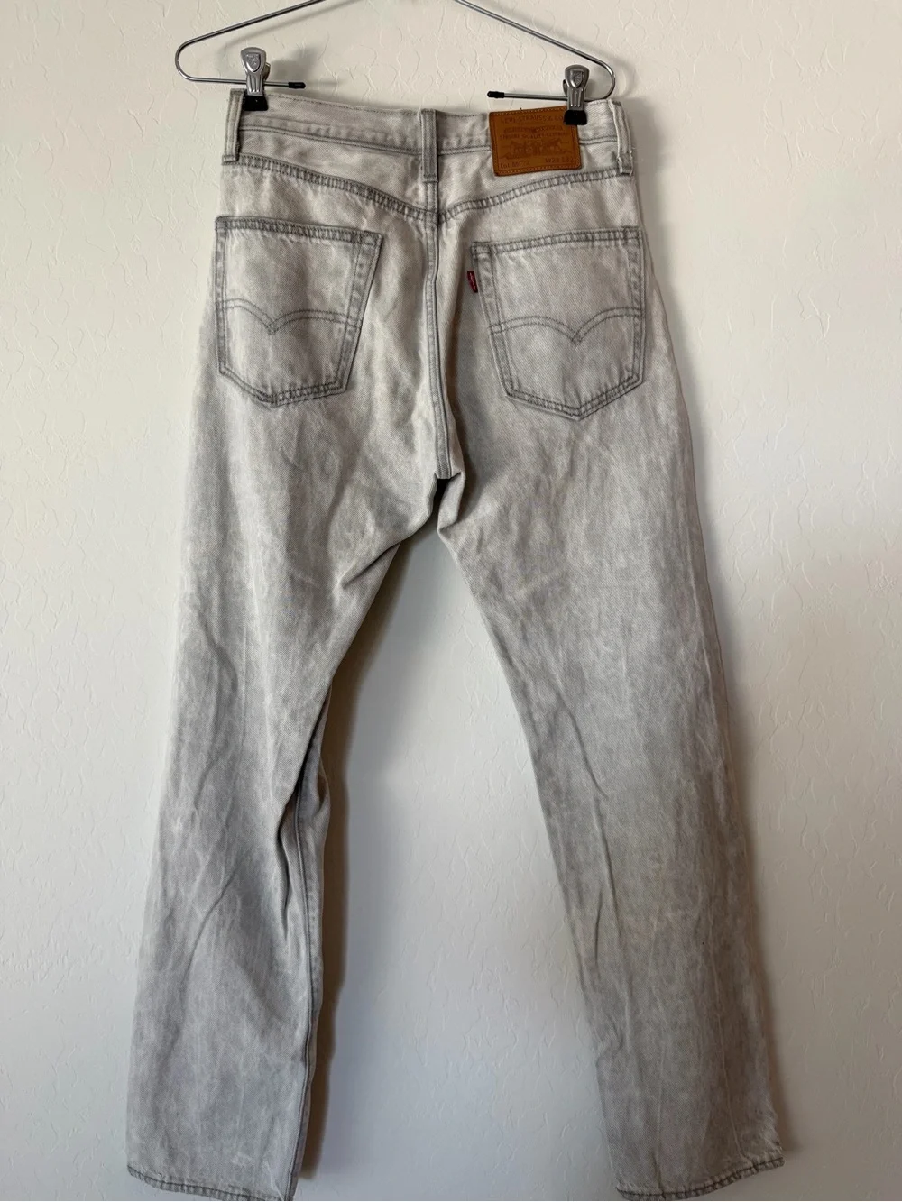 Levis Premium 551 Z Mens 28x32 Gray Acid Authentic Straight 80s Ankle 5 Pocket